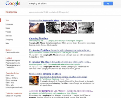 Desestiman la demanda del camping Els Alfacs contra Google